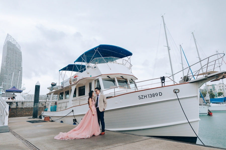 Singapore Pre-Wedding Photoshoot At Yacht, Fort Canning Park And Seletar Airport by Cheng on OneThreeOneFour 13
