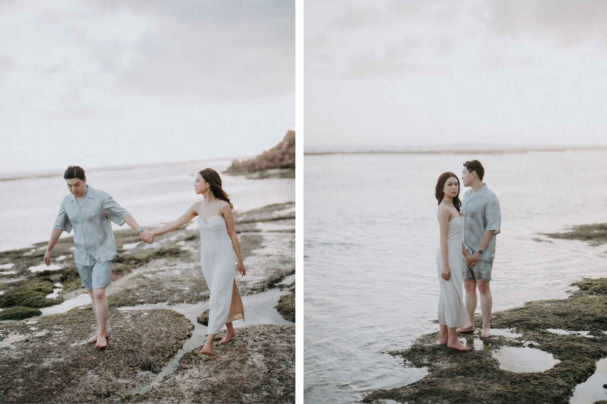 巴厘岛巴都尔火山熔岩地、布兰辛加瀑布、双峭谷和梅拉斯蒂海滩的婚前摄影拍摄  by Cahya on OneThreeOneFour 41
