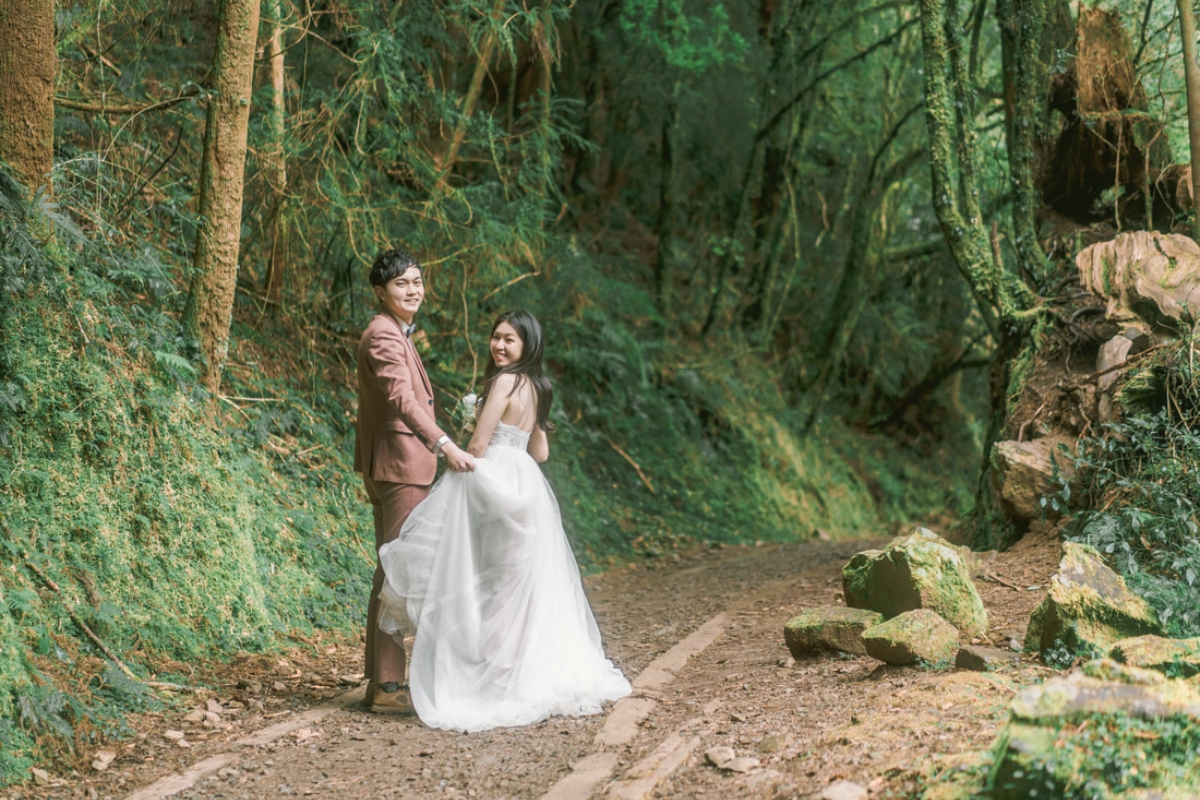 Taiwan Pre-Wedding Photoshoot Countryside Forest Misty Bridges by  on OneThreeOneFour 39