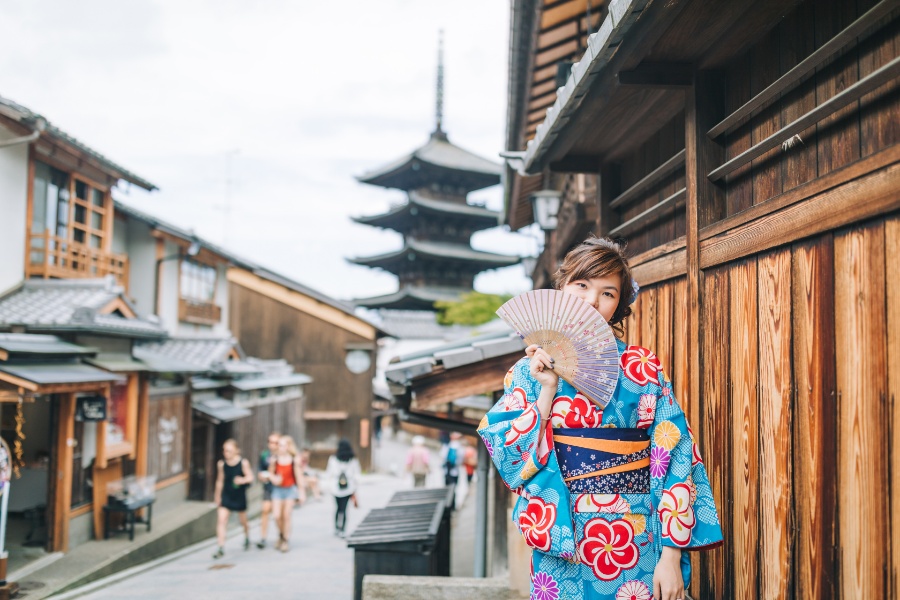 日本京都東山區，法觀寺八坂塔 和服拍攝 by Shu Hao on OneThreeOneFour 24