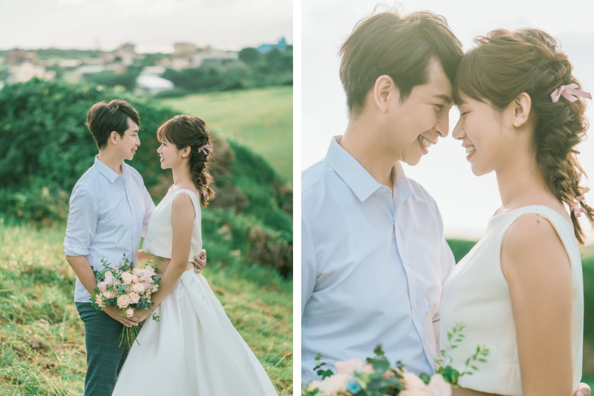 Taiwan Pre-Wedding Photoshoot Quaint Neighborhood Lush Green Hills Beach Romantic Getaway by  on OneThreeOneFour 19