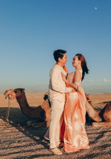 Morocco Surprise Proposal And Casual Couple Photoshoot At Agafay Desert
