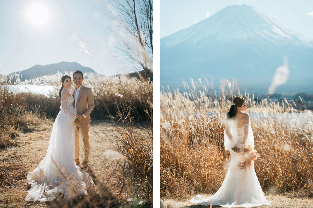 Tokyo Pre-Wedding Photoshoot with Chureito Pagoda, Lake Kawaguchiko, and Lawson Mt. Fuji by Dahe on OneThreeOneFour 12