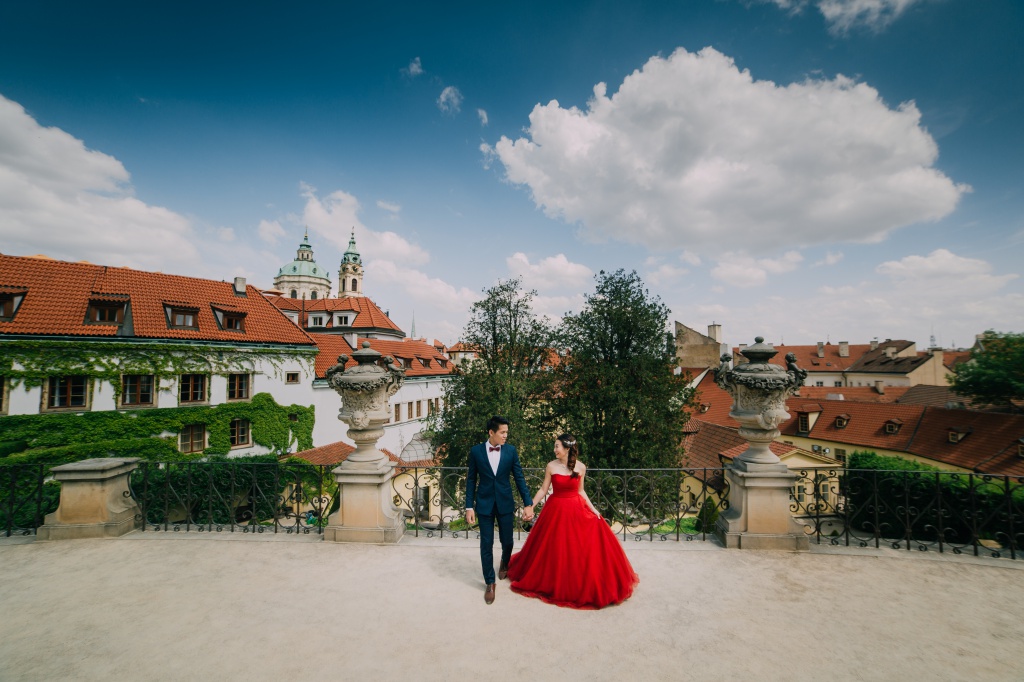 Prague Pre-Wedding Photoshoot At Old Town Square, Vrtba Garden And St. Vitus Cathedral  by Nika  on OneThreeOneFour 16