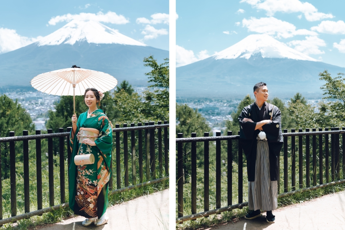 Tokyo Pre-Wedding Photoshoot with Chureito Pagoda, Lake Kawaguchiko, and Shinjuku by Dahe on OneThreeOneFour 10