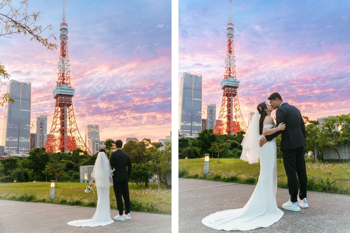 Tokyo Pre-Wedding Photoshoot with Nonbei Yokocho, Shiba Park, and Shibuya by  on OneThreeOneFour 14