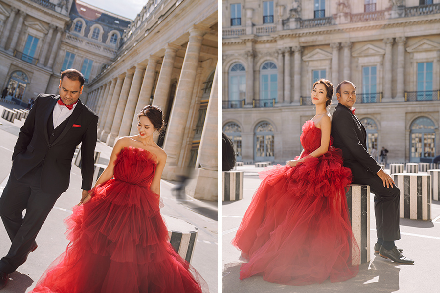 Paris Pre-Wedding Photoshoot with Eiﬀel Tower, Louvre Museum & Arc de Triomphe by Vin on OneThreeOneFour 29