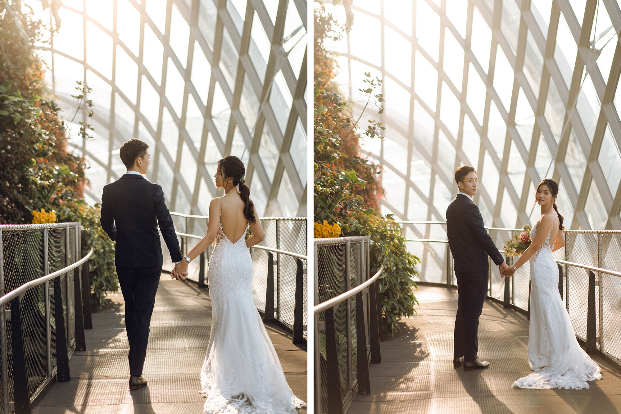 Sunset Prewedding Photoshoot At Cloud Forest, Gardens By The Bay  by Samantha on OneThreeOneFour 25