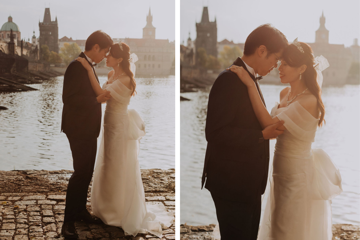 布拉格婚前拍攝地點包括舊城廣場、伏爾塔瓦河畔、伏亞諾維花園和華倫斯坦花園 by Nika on OneThreeOneFour 12
