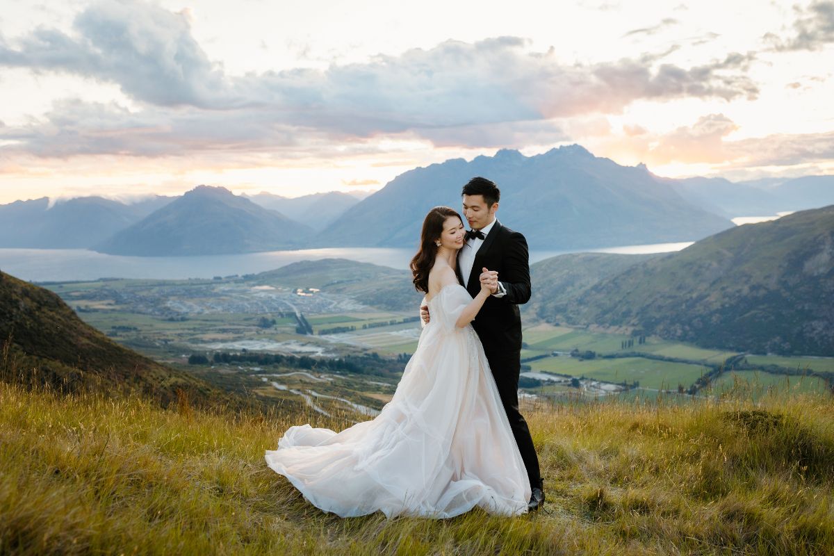 Enchanting New Zealand Summer Pre-Wedding Photoshoot Lupin Season Twin Peak by Fei on OneThreeOneFour 0