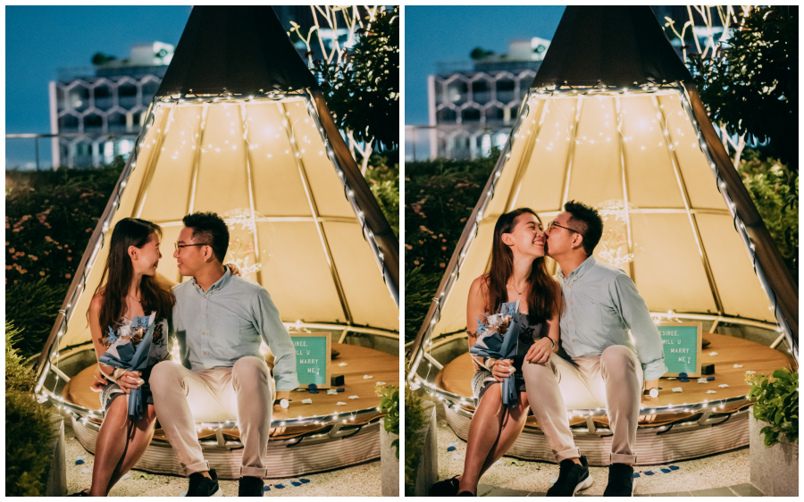Singapore Surprise Wedding Proposal Photoshoot At Andaz Rooftop Bar, Mr Stork by Michael on OneThreeOneFour 16