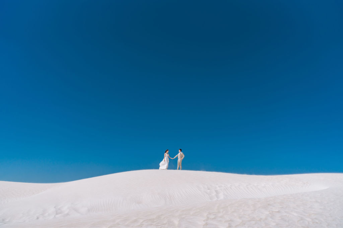 Perth Prewedding Photoshoot At Lancelin Sand Dunes, Wanneroo Pines And Sunset At The Beach by Rebecca on OneThreeOneFour 6