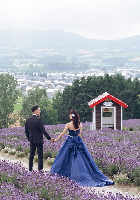 Hokkaido Prewedding Photoshoot In Summer At Blue Pond, Hinode Park Lavender And Shikisai No Oka Flower Fields