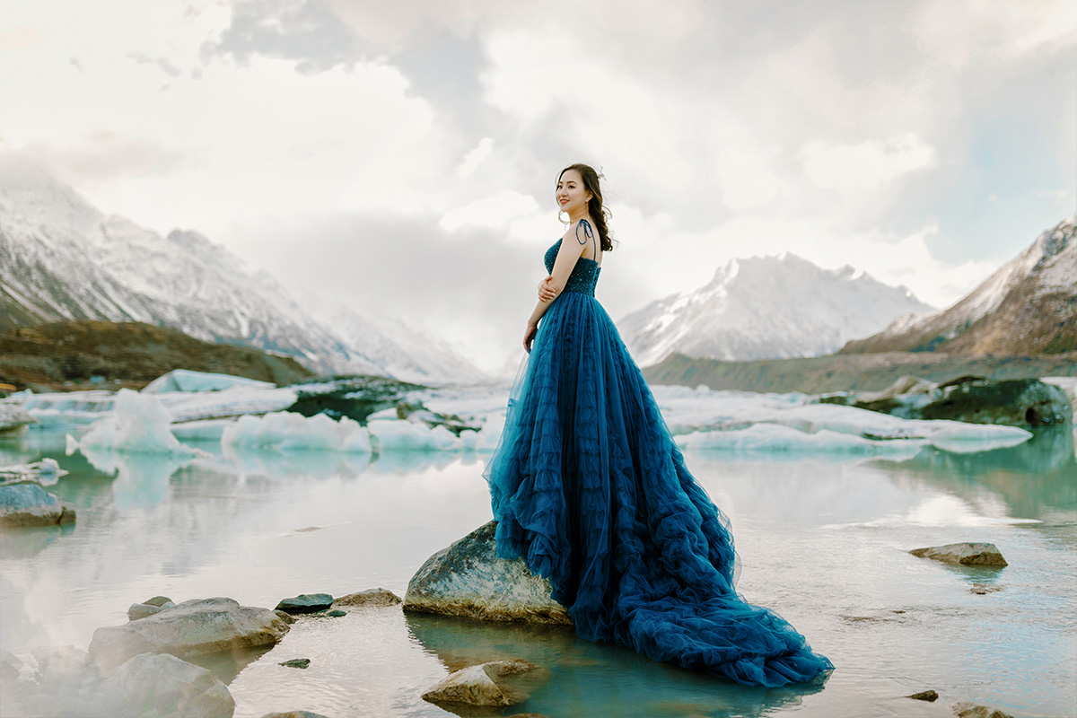 New Zealand Snow Mountains and Glaciers Pre-Wedding Photoshoot by Fei on OneThreeOneFour 18
