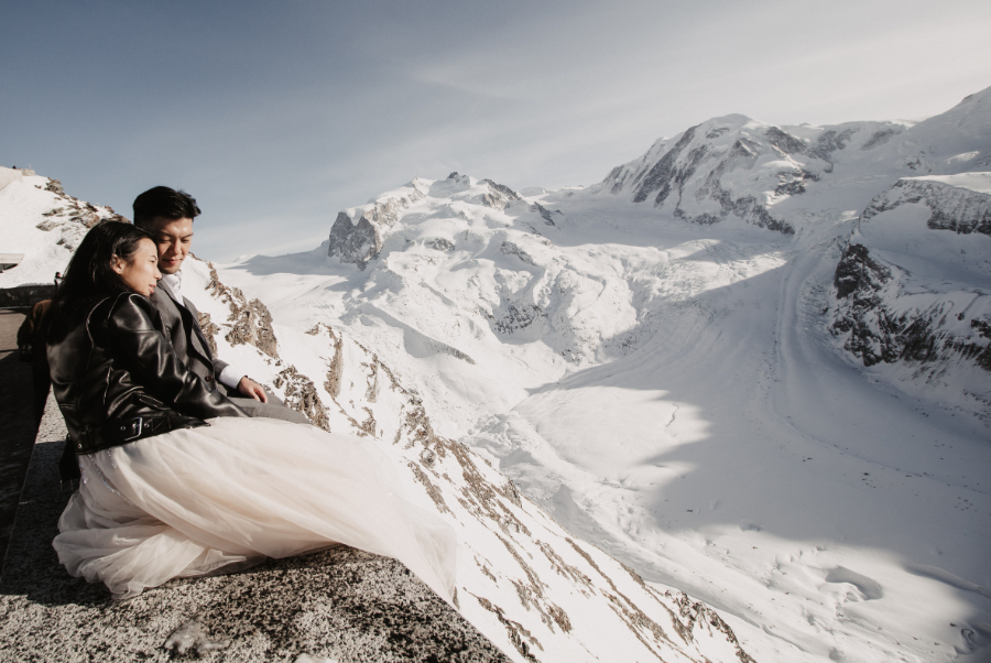 Pre-wedding on the idyllic snowy mountain, Zermatt, Matterhorn by Tamara on OneThreeOneFour 8