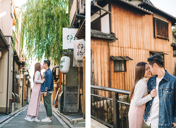 kyoto casual wedding photoshoot gion district