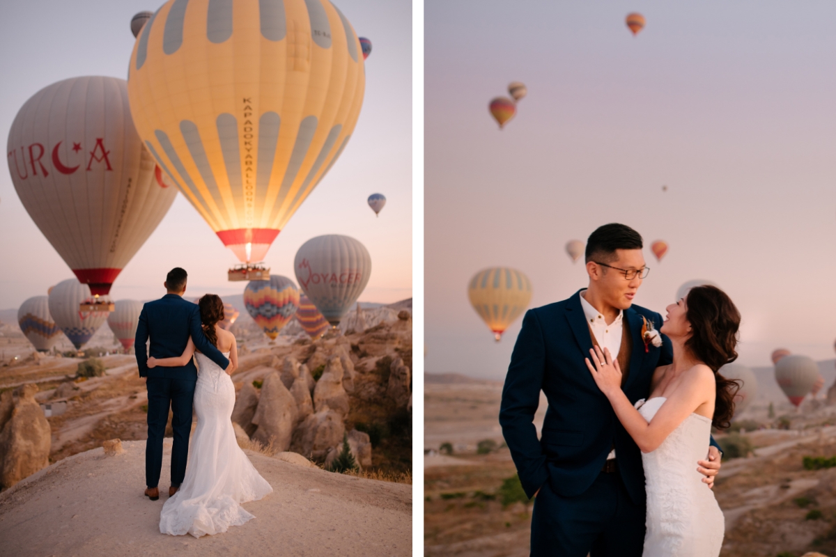 Cappadocia Pre-Wedding Photoshoot Hot Air Balloons Carpet Shop Rose Valley Fairy Chimneys by Aric on OneThreeOneFour 1