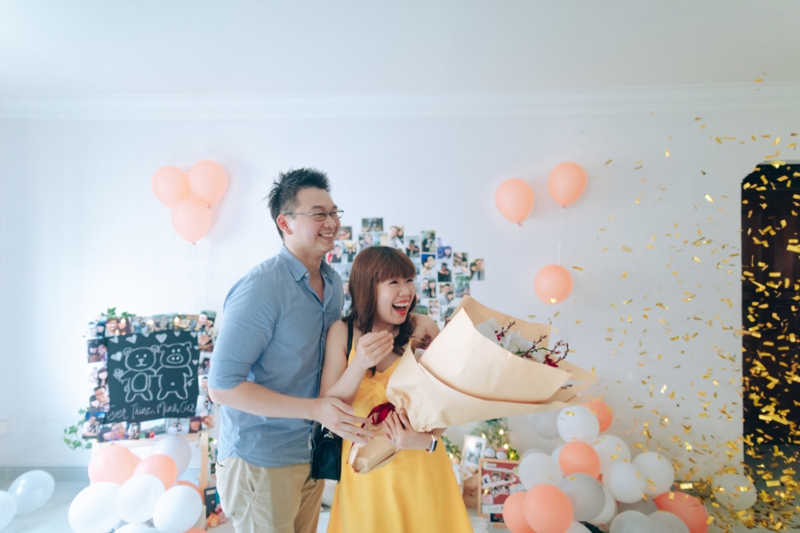 Singapore Surprise Wedding Proposal Photoshoot In Couple's New House by Cheng on OneThreeOneFour 17