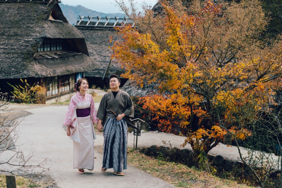 J&J: Autumn pre-wedding in Tokyo with auburn and golden foliage by Lenham on OneThreeOneFour 14