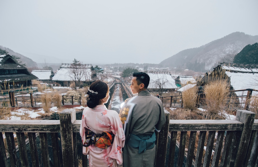 I&V: Japan Tokyo Pre-Wedding And Kimono Photoshoot At Traditional Village And Pagoda During Winter  by Lenham  on OneThreeOneFour 9