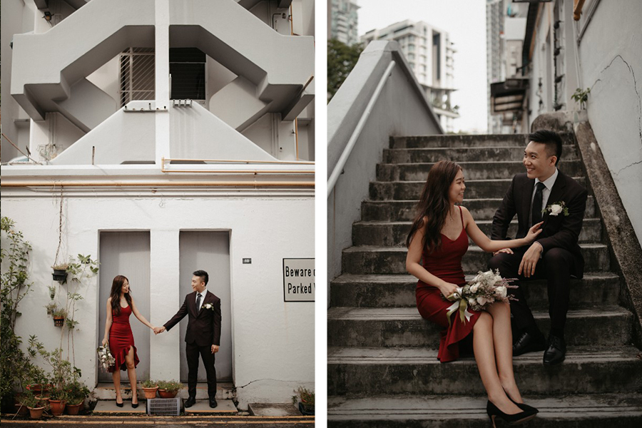 B & H - Singapore Outdoor Pre-Wedding at Jurong Lake Gardens & Back Alleys by Chan on OneThreeOneFour 14