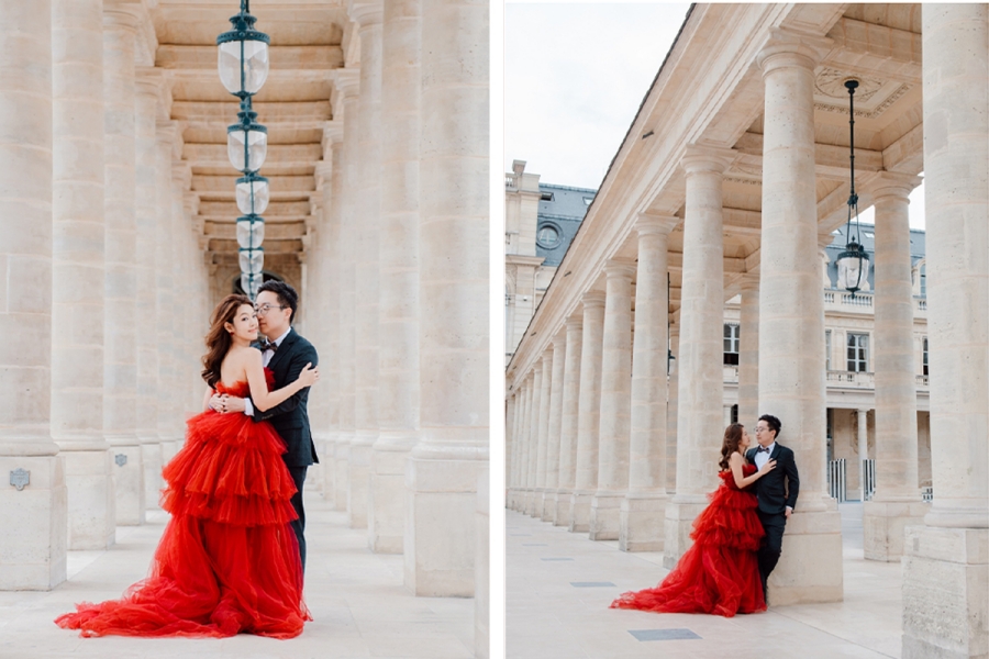 Parisian Elegance: Steven & Diana's Love Story at the Eiffel Tower, Palais Royal, Jardins Du Royal, Avenue de Camoens, and More by Arnel on OneThreeOneFour 16