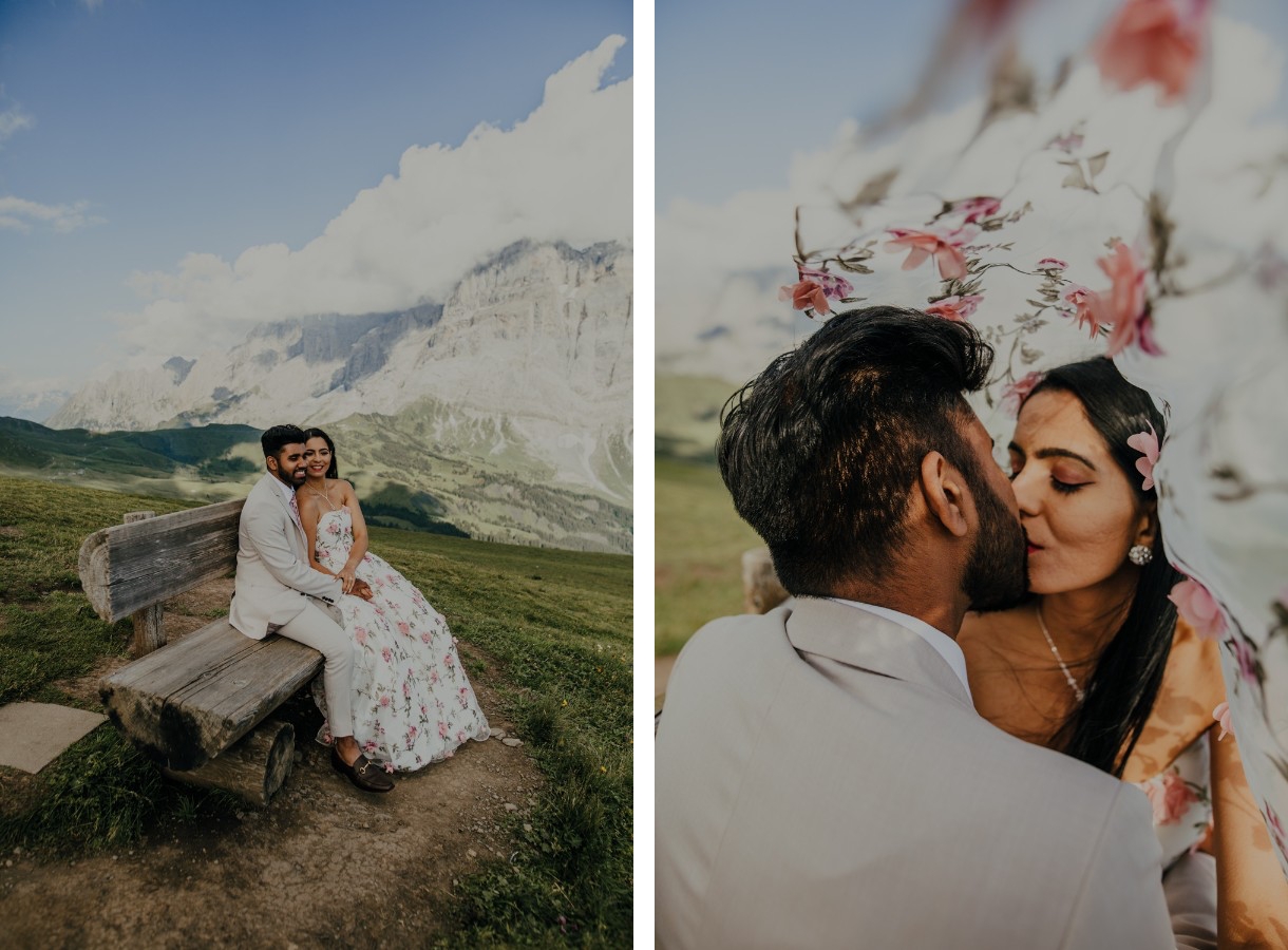 Outdoor Pre-wedding at Grindelwald, Switzerland with Snowy Mountain Peak by Eliano on OneThreeOneFour 5