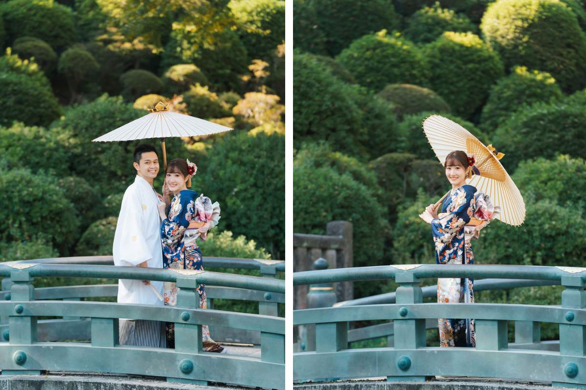 Singaporean Couple's Autumn Season Kimono & Prewedding Photoshoot At Nezu Shrine, Chureito Pagoda And Lake Kawaguchiko With Mount Fuji by Cui Cui on OneThreeOneFour 8
