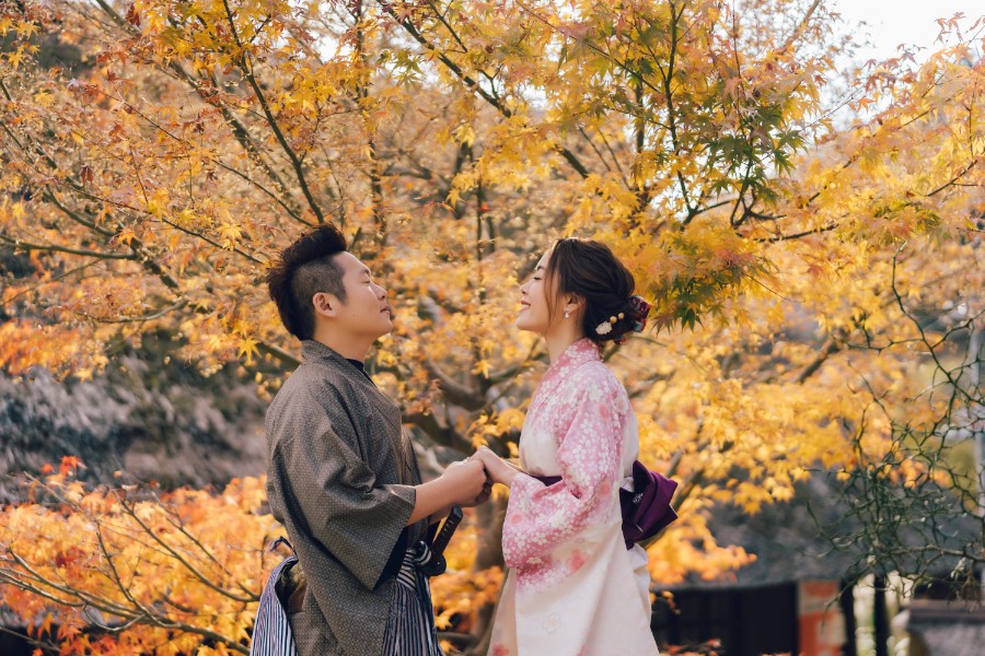 J&J: Autumn pre-wedding in Tokyo with auburn and golden foliage by Lenham on OneThreeOneFour 0