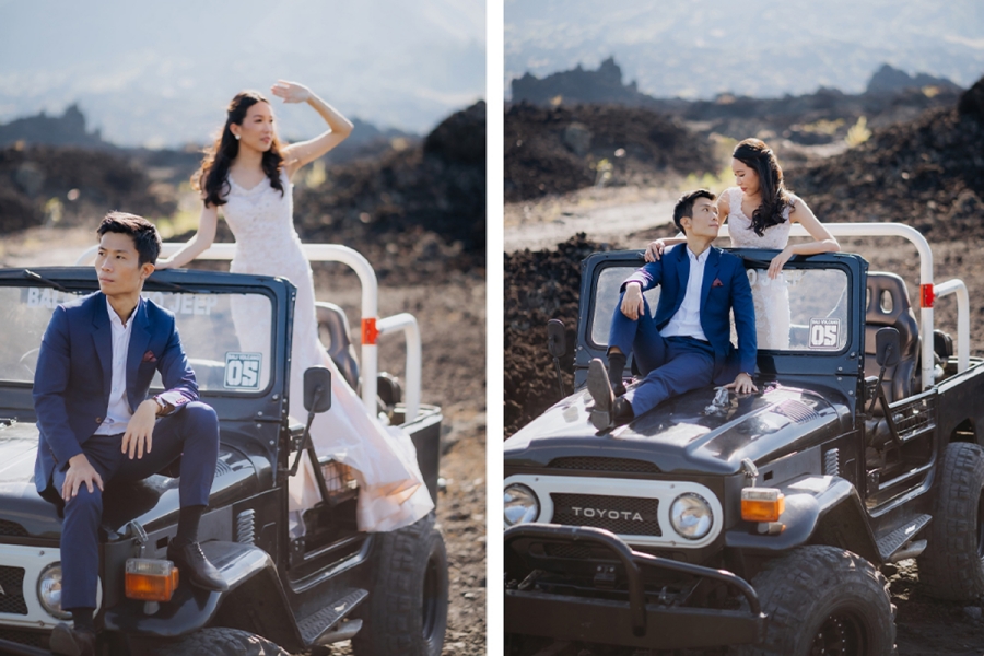 Exploring Love in Bali: Meng Yee & Wei Xin's Jeep Adventure on Mount Batur's Black Lava Fields by Hendra on OneThreeOneFour 15