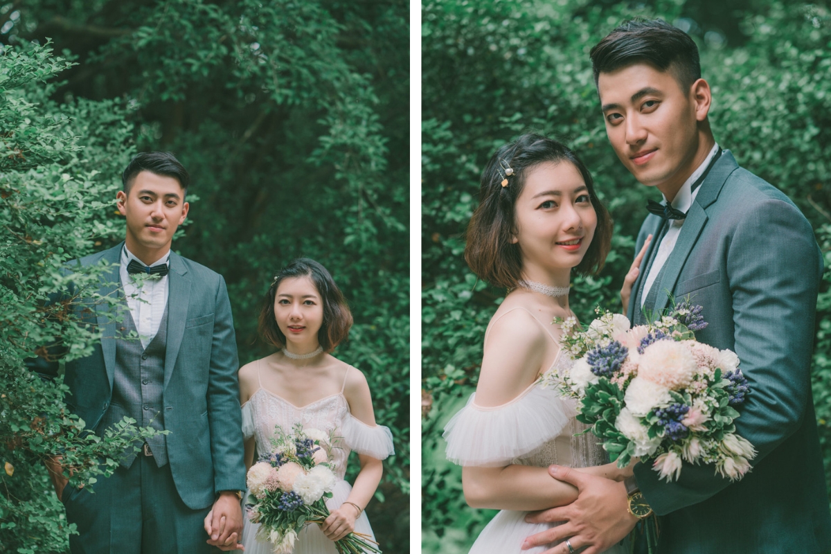 Taiwan Pre-Wedding Photoshoot Abandoned Estate Blue House Gardens by  on OneThreeOneFour 45