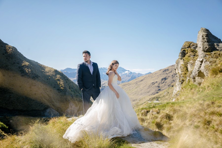 K&M: Dreamy pre-wedding in New Zealand at Coromandel Peak and alpaca farm during Lupin season  by Fei on OneThreeOneFour 13