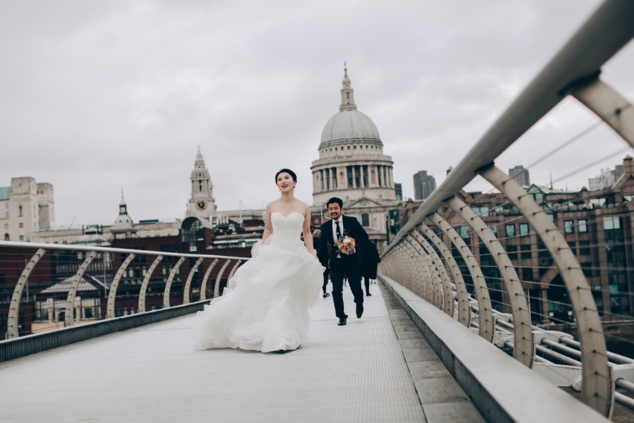 London Pre-Wedding Photoshoot At Big Ben, Millennium Bridge, Tower Bridge, Palace of Westminister and St.Paul Cathedral  by Dom on OneThreeOneFour 4