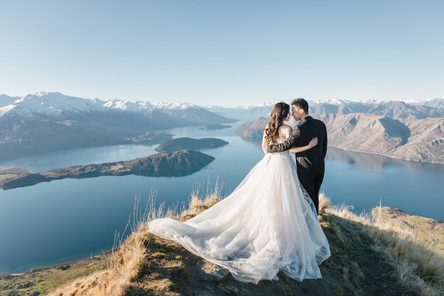 Romantic helicopter outdoor prewedding photoshoot in New Zealand by Fei on OneThreeOneFour 25