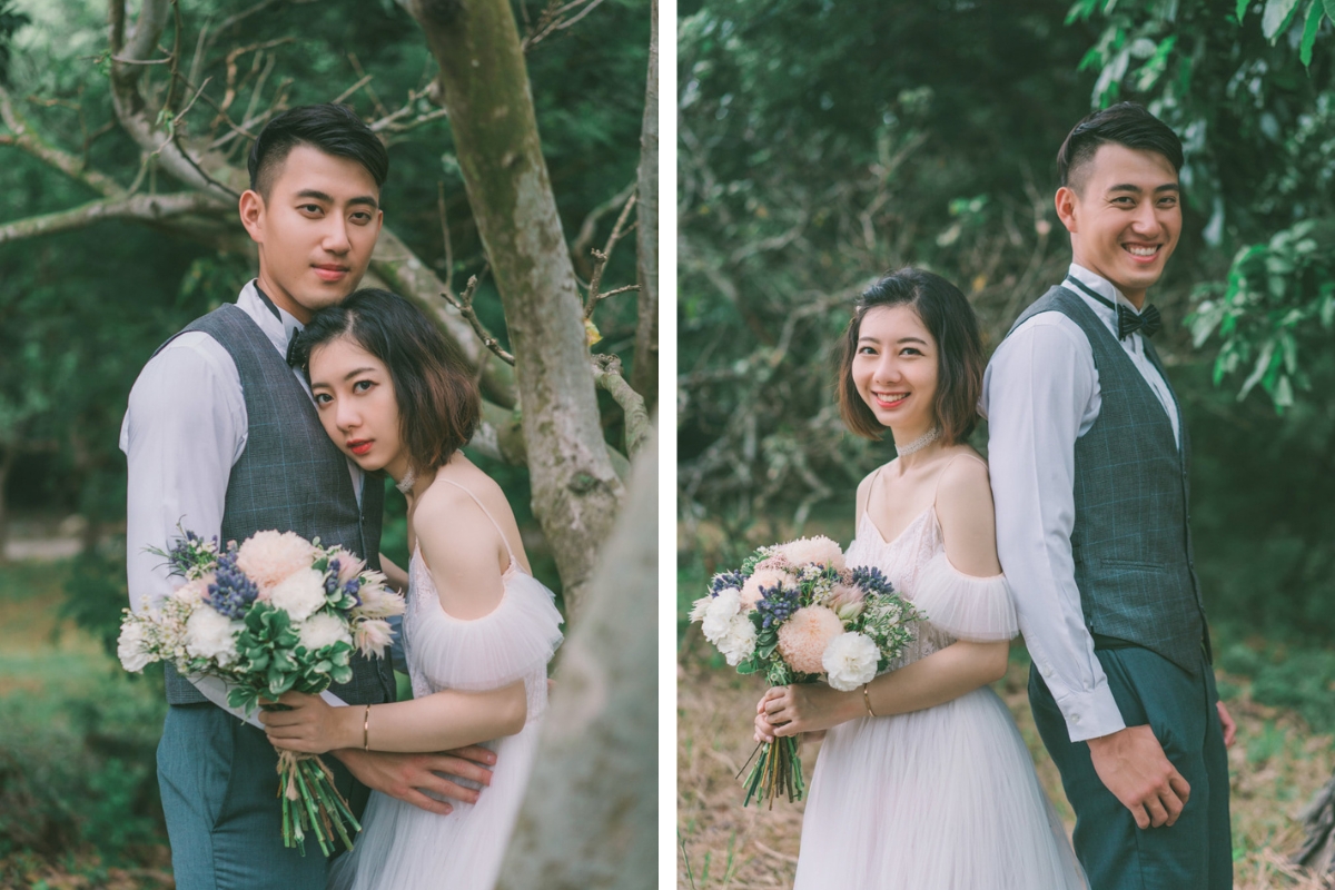 Taiwan Pre-Wedding Photoshoot Abandoned Estate Blue House Gardens by  on OneThreeOneFour 26