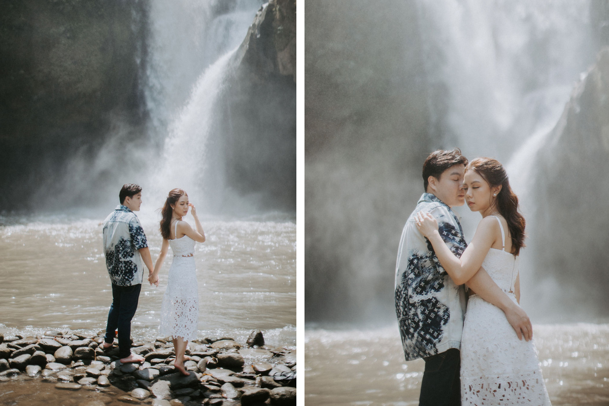 巴厘岛巴都尔火山熔岩地、布兰辛加瀑布、双峭谷和梅拉斯蒂海滩的婚前摄影拍摄  by Cahya on OneThreeOneFour 24