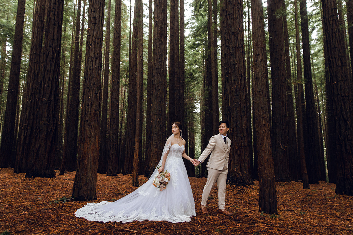 Australia Melbourne Pre-Wedding Autumn Photoshoot at Redwood Forest, Winery and Half Moon Bay by Freddie on OneThreeOneFour 2