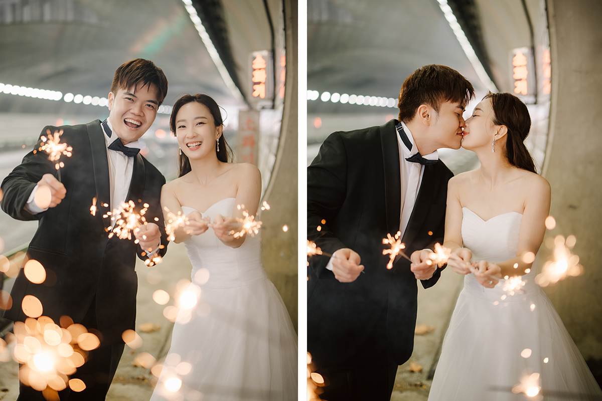 Rainy Romance: Love Blossoms in Seoul: Cally & Shaun's Enchanting Spring Pre-Wedding Shoot by Jungyeol on OneThreeOneFour 6
