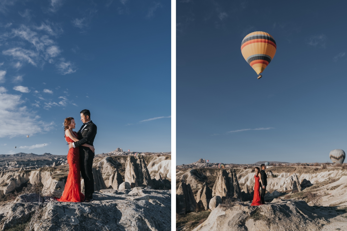 Cappadocia Pre-Wedding Photoshoot Hot Air Balloons Carpet Shop Sunrise Landscapes by Aric on OneThreeOneFour 4