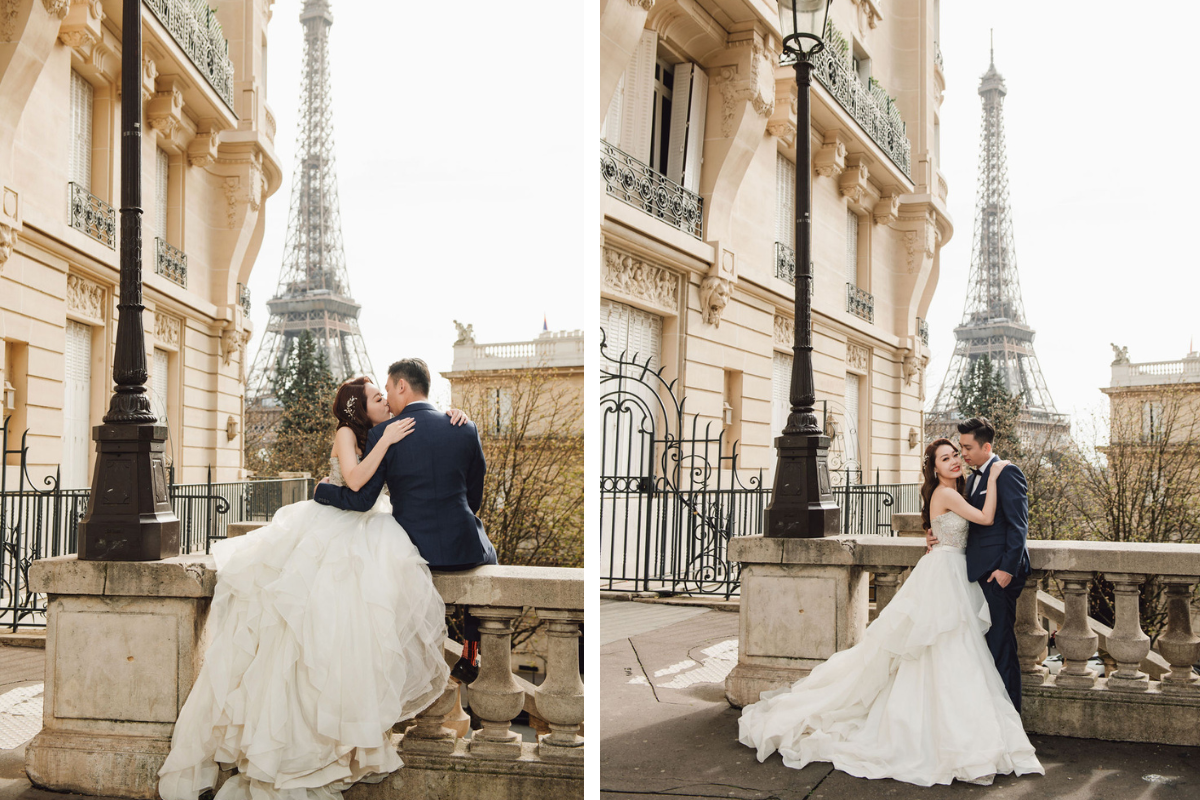 Paris prewedding photoshoot at Avenue De Camoens, Lourve Museum, Bir Hakeim Bridge And Parisian Cafe by Arnel on OneThreeOneFour 5