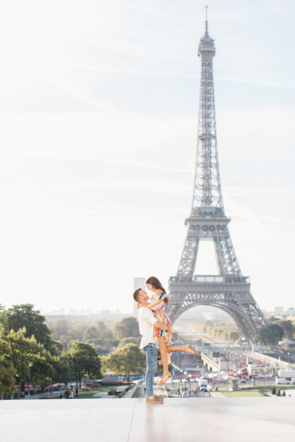 Engagement Photos in Paris' Trocadero With a Stunning View of Eiffel Tower by Celine on OneThreeOneFour 8