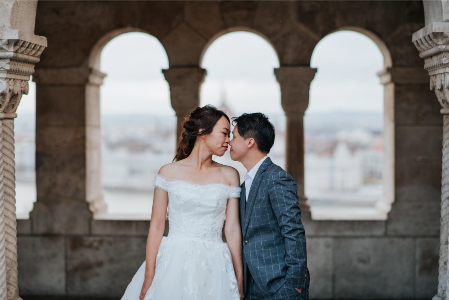A&A: Budapest Winter Pre-wedding Photoshoot at Fisherman’s Bastion and Széchenyi Chain Bridge by Drew on OneThreeOneFour 6