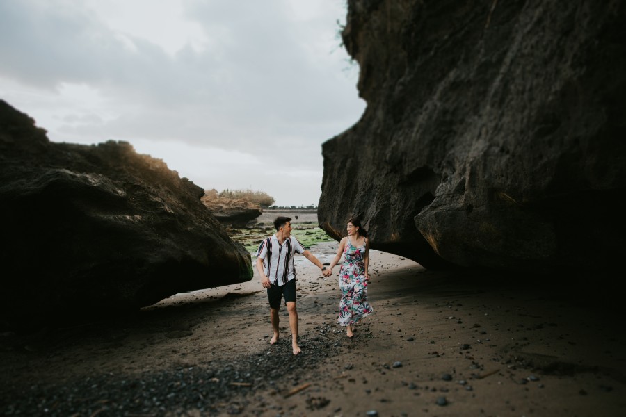 YY&A: Retro 50s themed pre-wedding shoot at Bali Cosmic Diner, Mount Batur Lava fields, forest and Mengening beach by Cahya on OneThreeOneFour 30