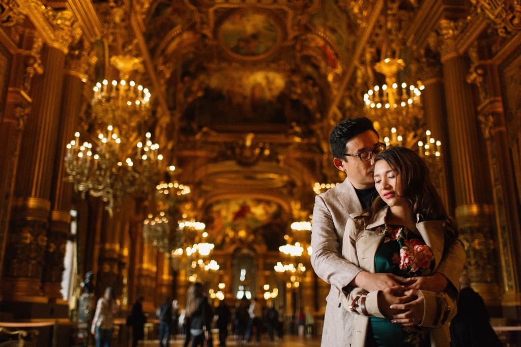 Paris Engagement Photoshoot at Palais Garnier, Galerie Vivienne and Palais Royal by Vin on OneThreeOneFour 5