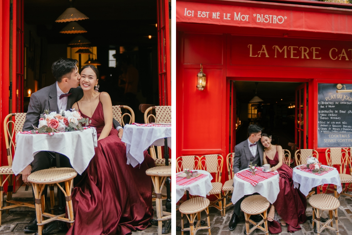 Paris Pre-wedding photoshoot Luxembourg Garden Palais-Royal Eiffel Tower Cafe Saint Honoré Wall of Love by Arnel on OneThreeOneFour 22