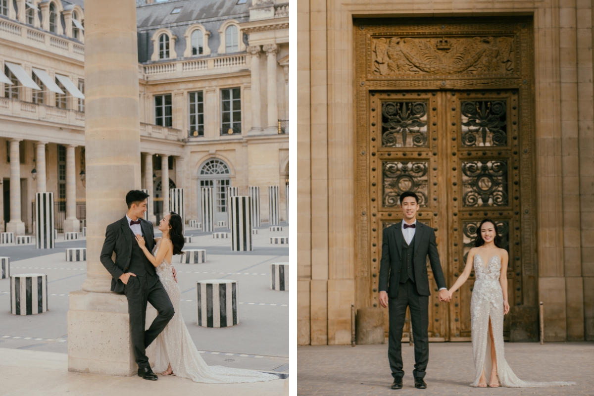 Paris Pre-wedding photoshoot Luxembourg Garden Palais-Royal Eiffel Tower Cafe Saint Honoré Wall of Love by Arnel on OneThreeOneFour 9