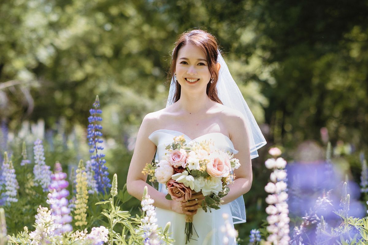 Enchanting New Zealand Summer Pre-Wedding Photoshoot Lupin Season Twin Peak by Fei on OneThreeOneFour 18