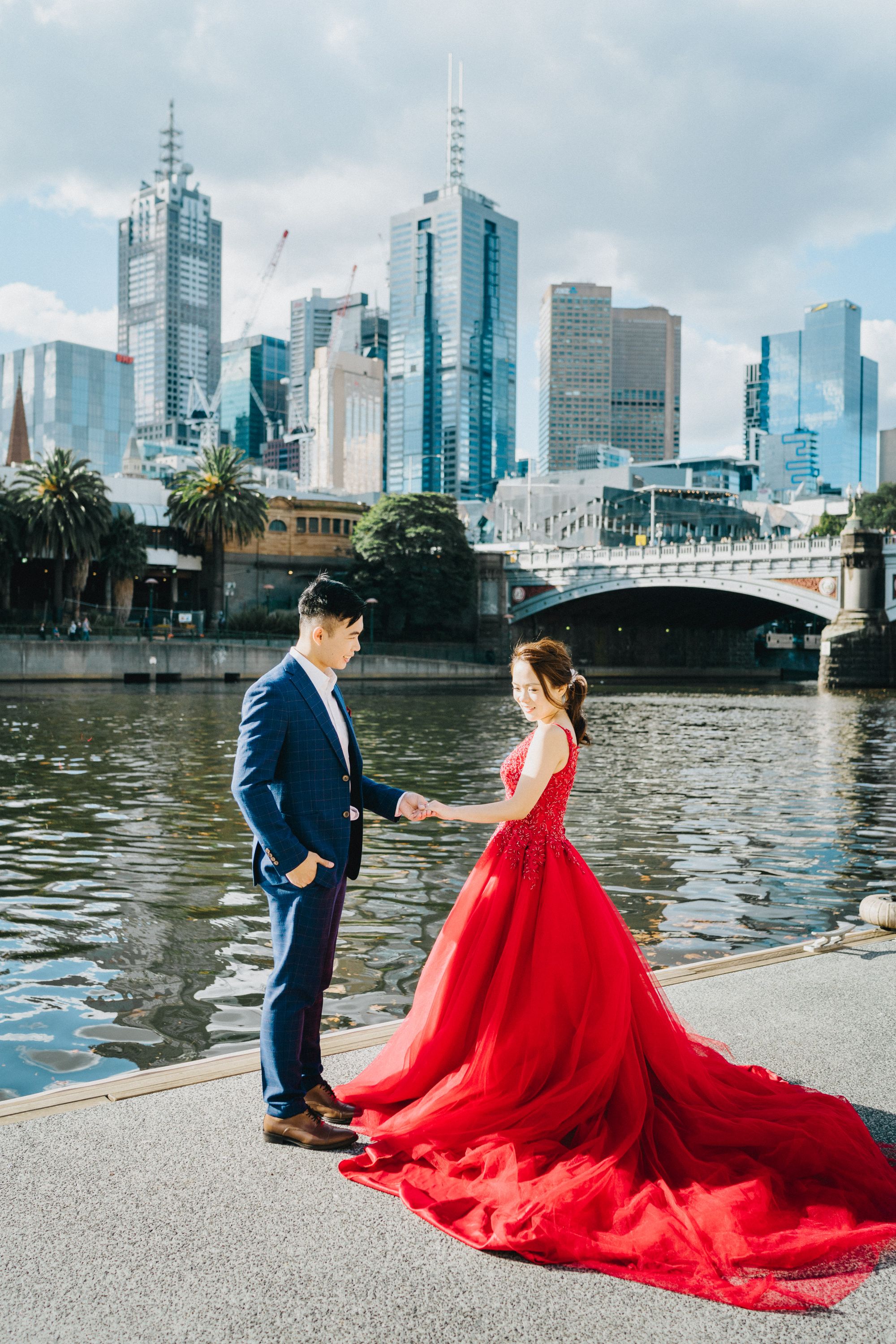 F&J: Melbourne Pre-wedding Photoshoot at St Patrick's Cathedral and Yarra River by Felix on OneThreeOneFour 17