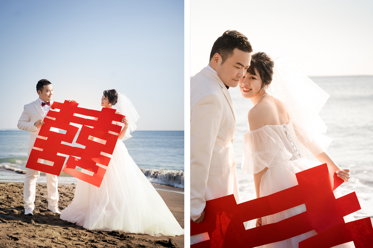 Japan Tokyo Beach Romantic Pre-Weddng Photoshoot by Yu on OneThreeOneFour 6