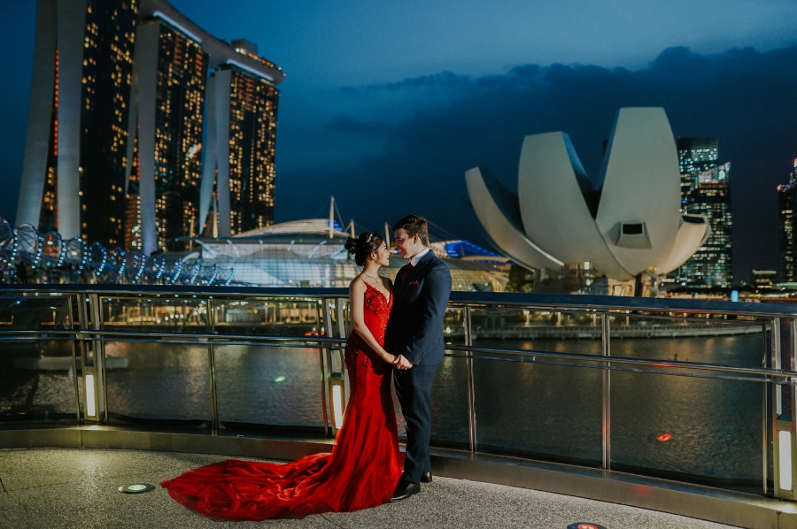 新加坡婚紗攝影 － 福康寧公園，新加坡濱海堤壩，濱海灣金沙夜景 by Charles on OneThreeOneFour 19